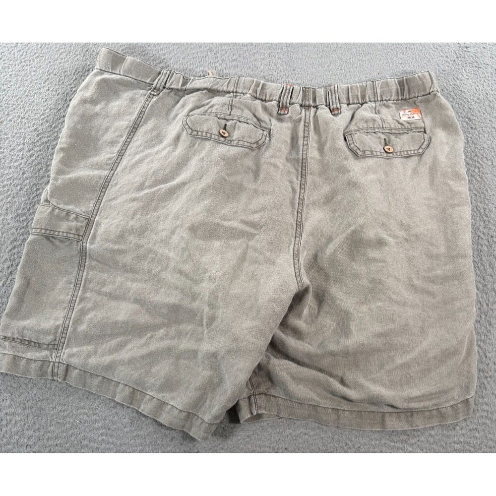 Tommy‎ Bahama Shorts Men's 2XB Gray Linen Cargo Pockets Elastic Waist Mid Rise - Picture 2 of 10
